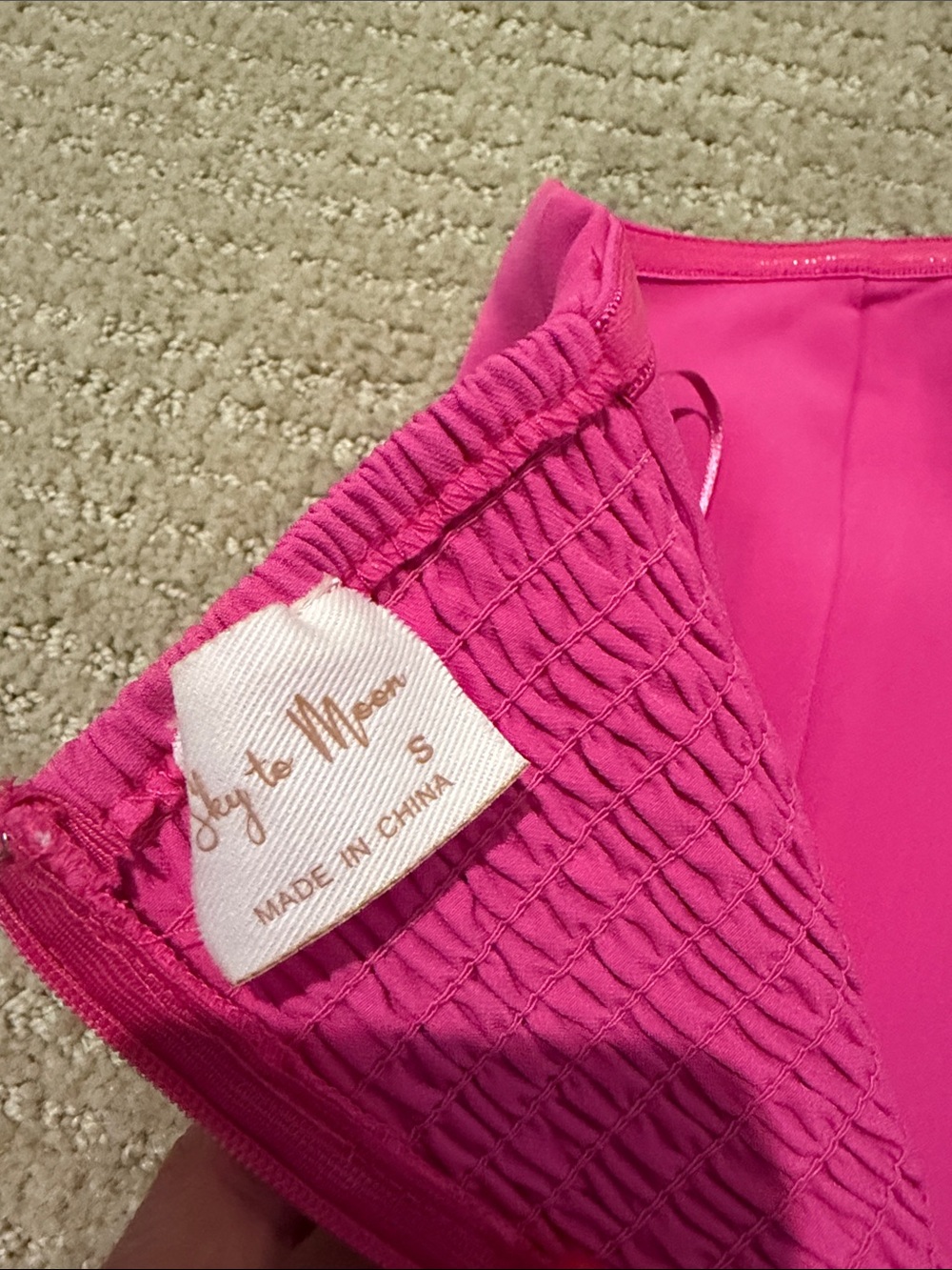 These Three Hot Pink Mini Dress with Front Pockets - shorts underneath - Picture 6 of 6